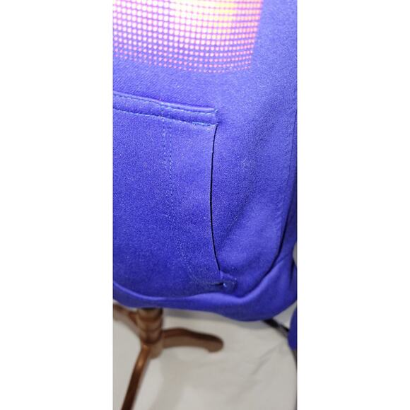 The North Face Womens Small Blue Orange Eat My Dust Pocket Hooded Sweatshirt - Picture 5 of 13